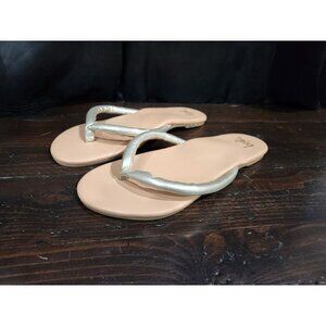 Beek Sunbird Silver Leather Thong Sandals/Sz. 8, NWOB